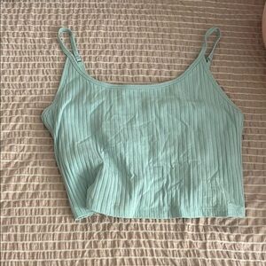 Mint Green Ribbed Women's Top
